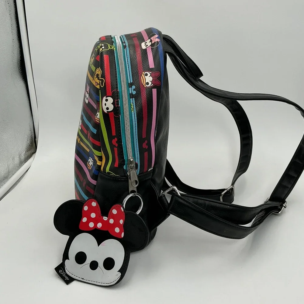 Disney Funko Pop Mickey Friends Rainbow Stripe Emoji Mini Backpack Minnie Charm